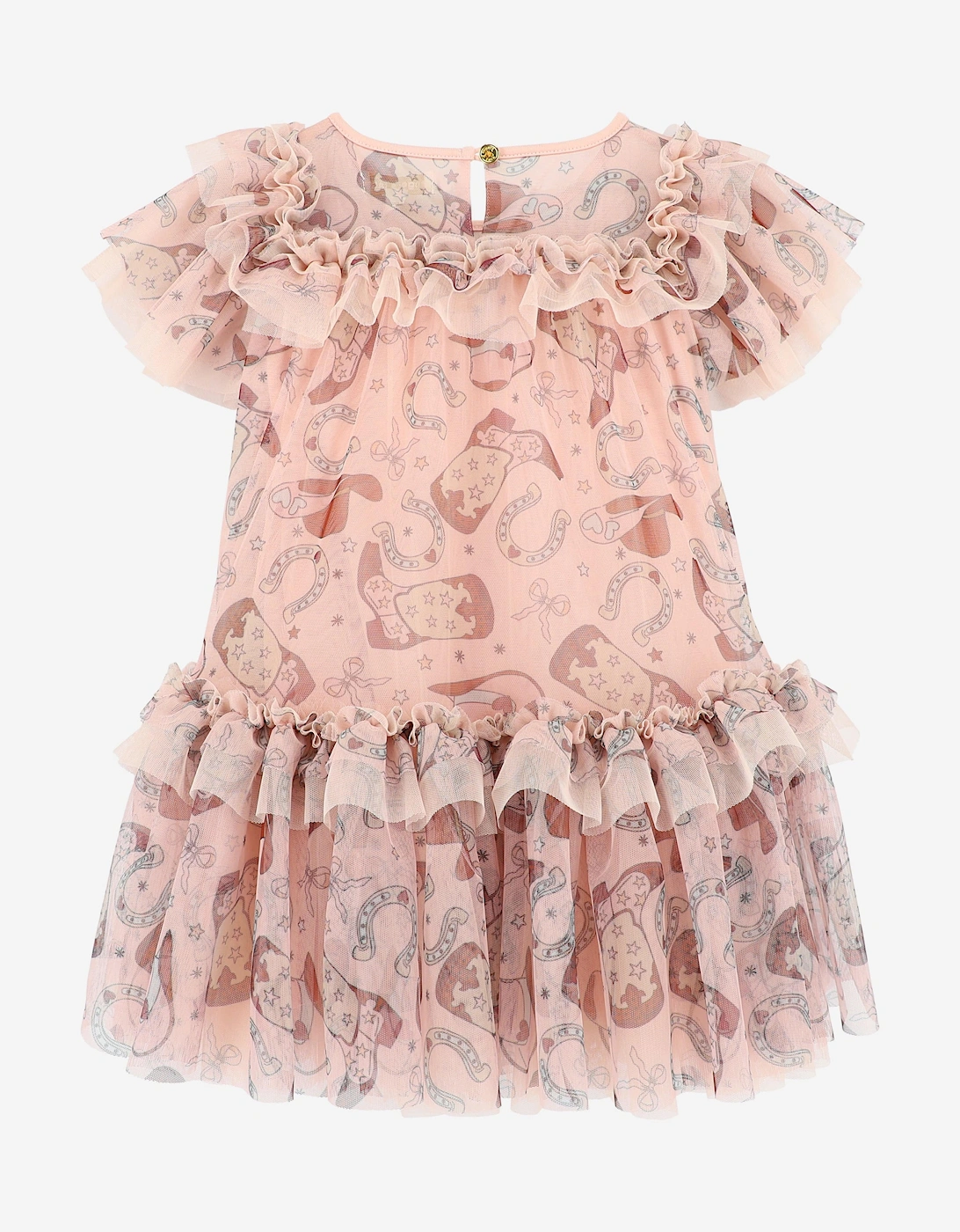 Angels Face Girls Victoria Rodeo Tulle Dress in Pink