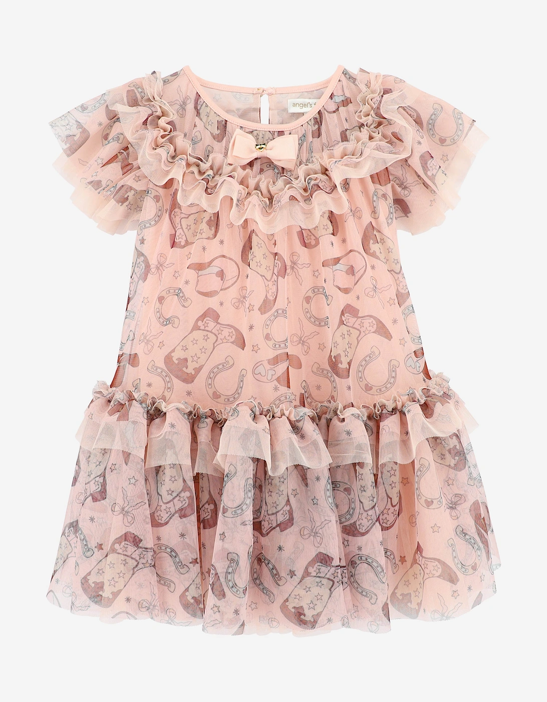 Angels Face Girls Victoria Rodeo Tulle Dress in Pink, 5 of 4