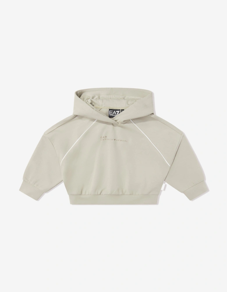 Girls Logo Hoodie in Beige