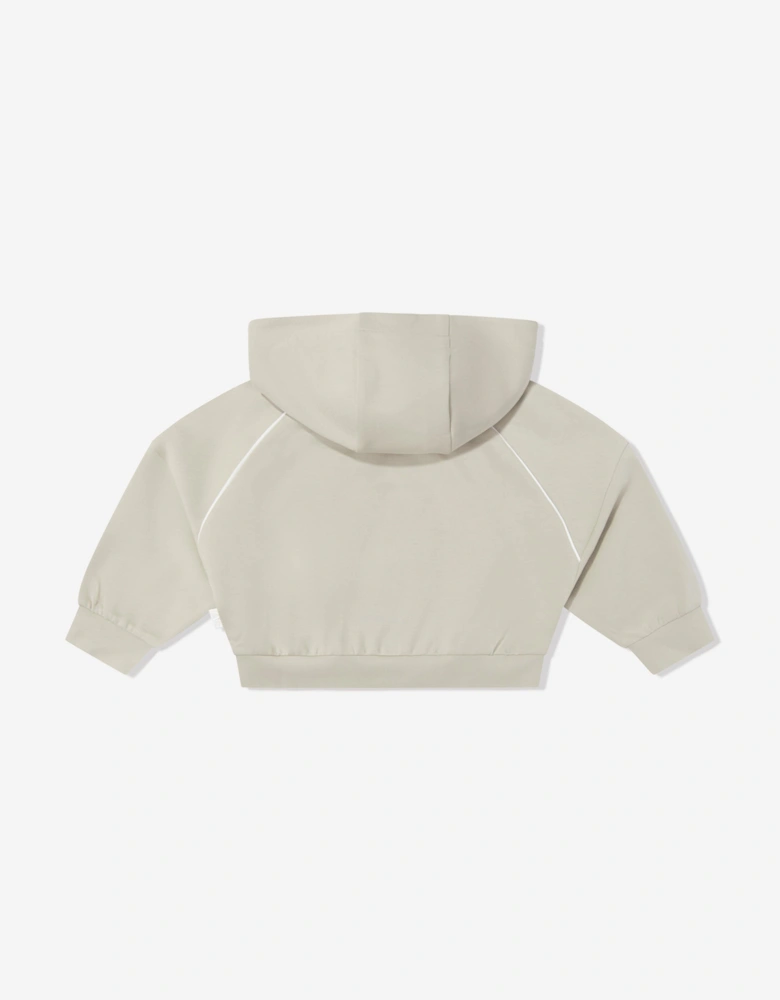 Girls Logo Hoodie in Beige