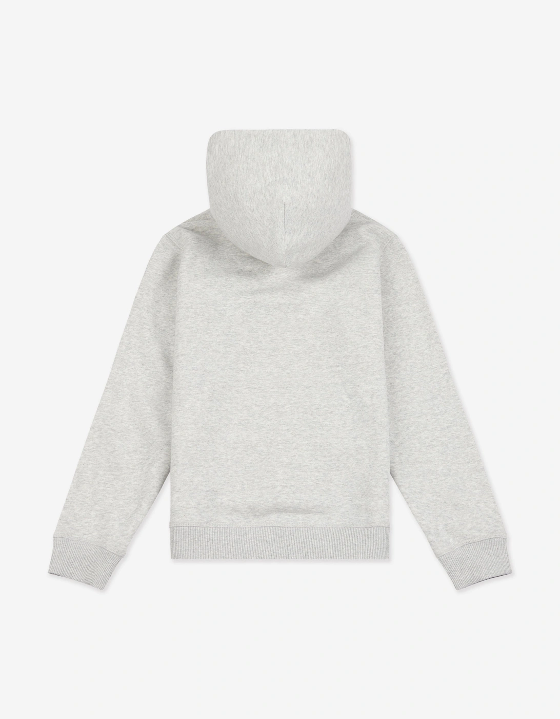 Boys French Terry Small Logo Hoodie in Grey