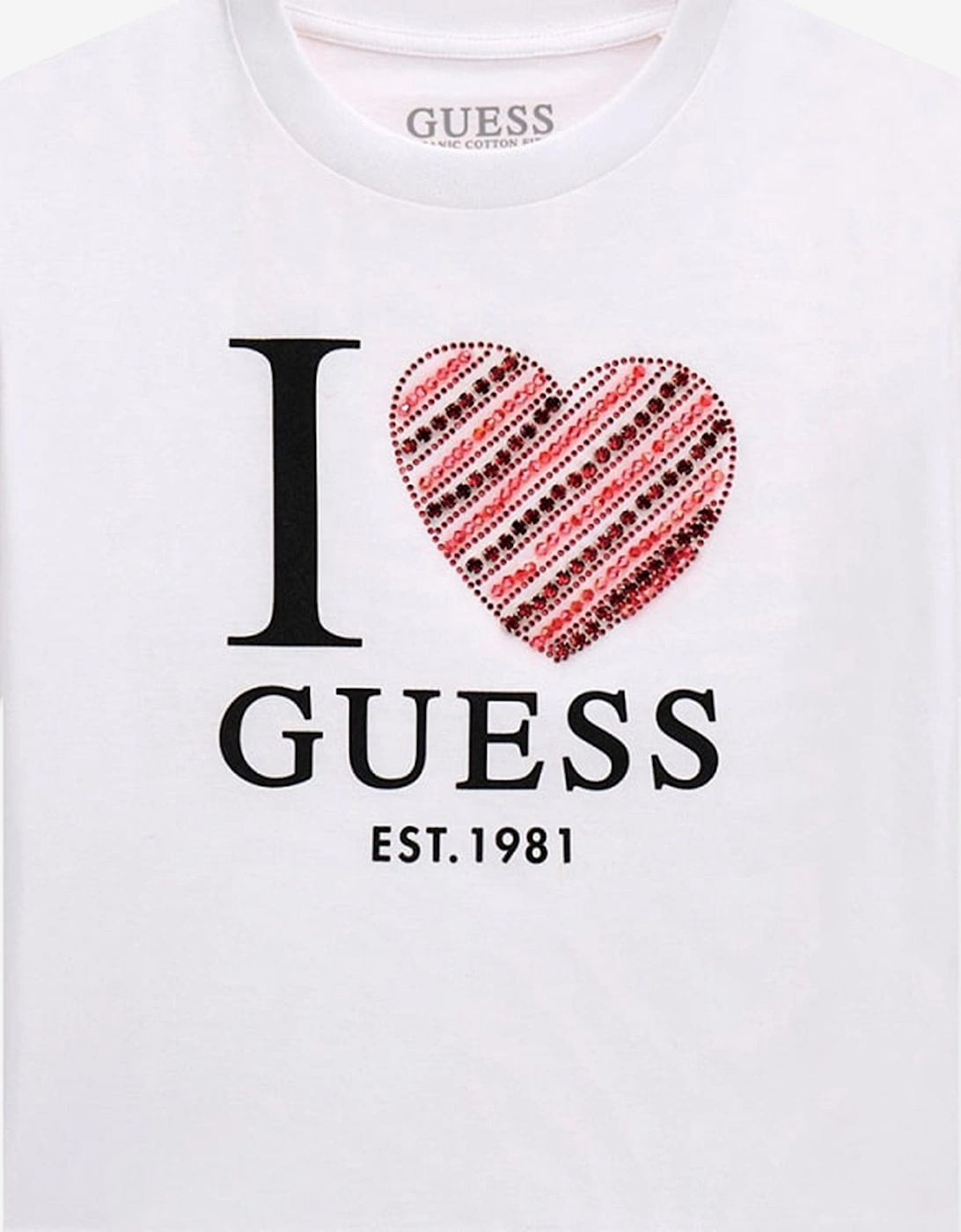 Girls Slogan T-Shirt in White