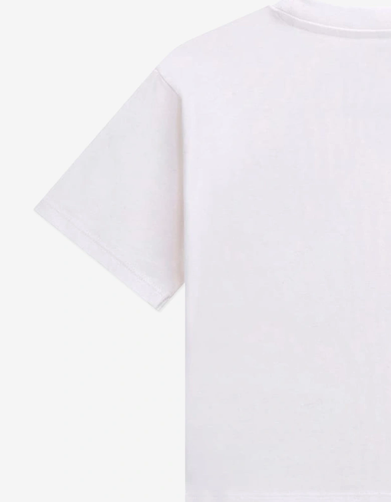 Girls Slogan T-Shirt in White