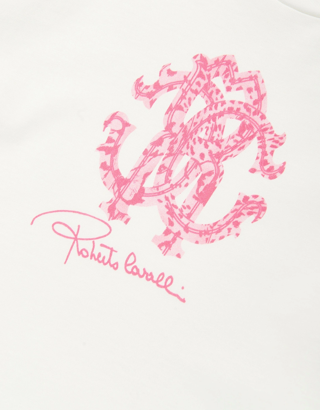 Girls Floral Logo Dress in White