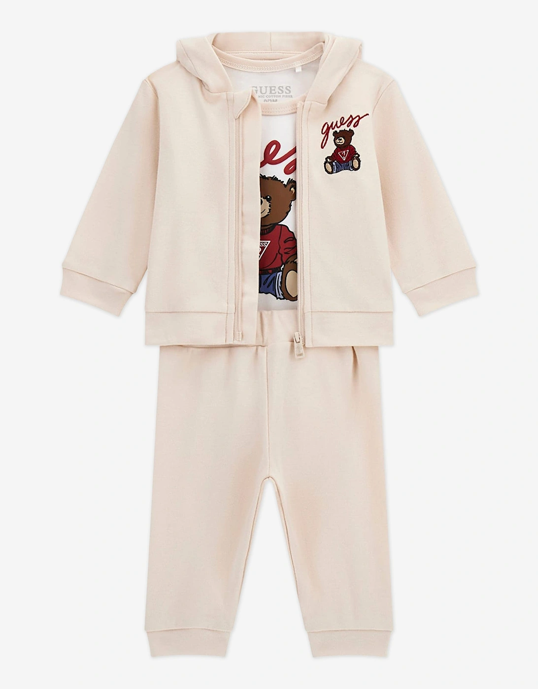 Baby Teddy Bear Tracksuit Set in Beige, 5 of 4