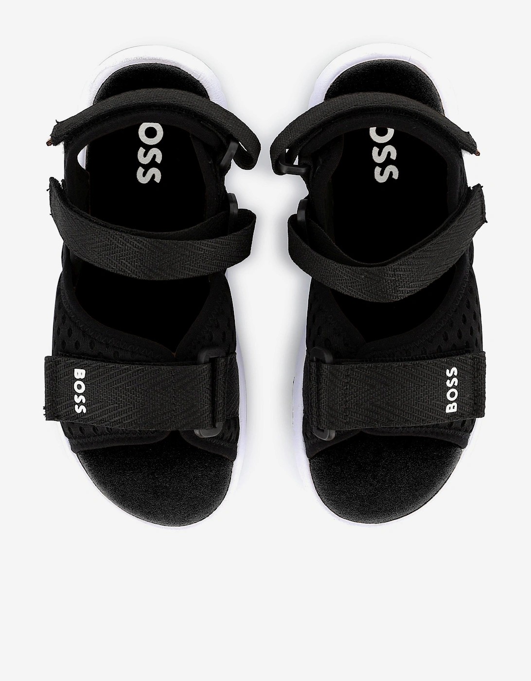 BOSS Boys Velcro Strap Sandals in Black