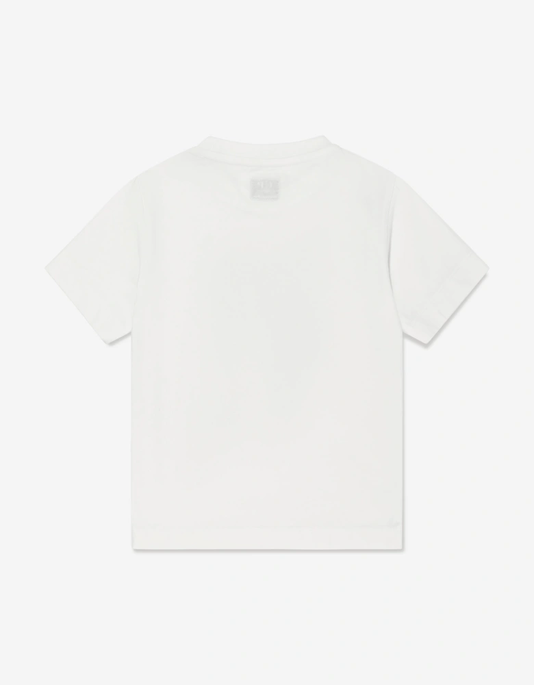 C.P. Company Boys Logo T-Shirt in Ivory