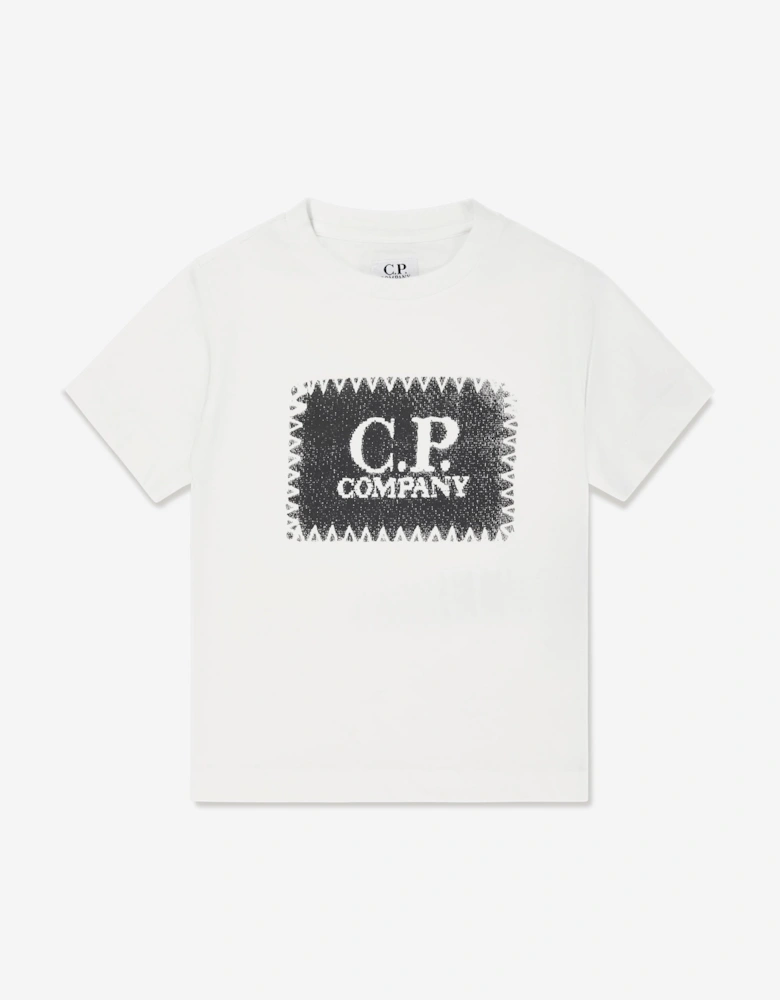 C.P. Company Boys Logo T-Shirt in Ivory