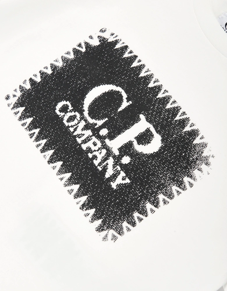 C.P. Company Boys Logo T-Shirt in Ivory