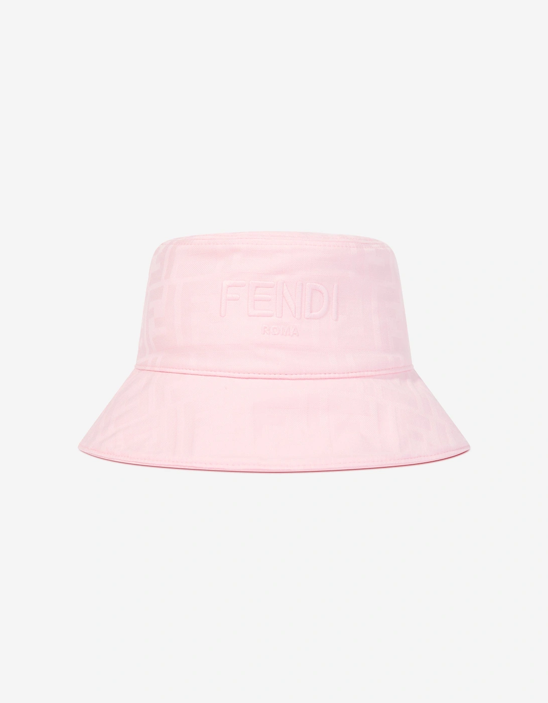 Girls FF Jaquard Logo Bucket Hat in Pink, 5 of 4