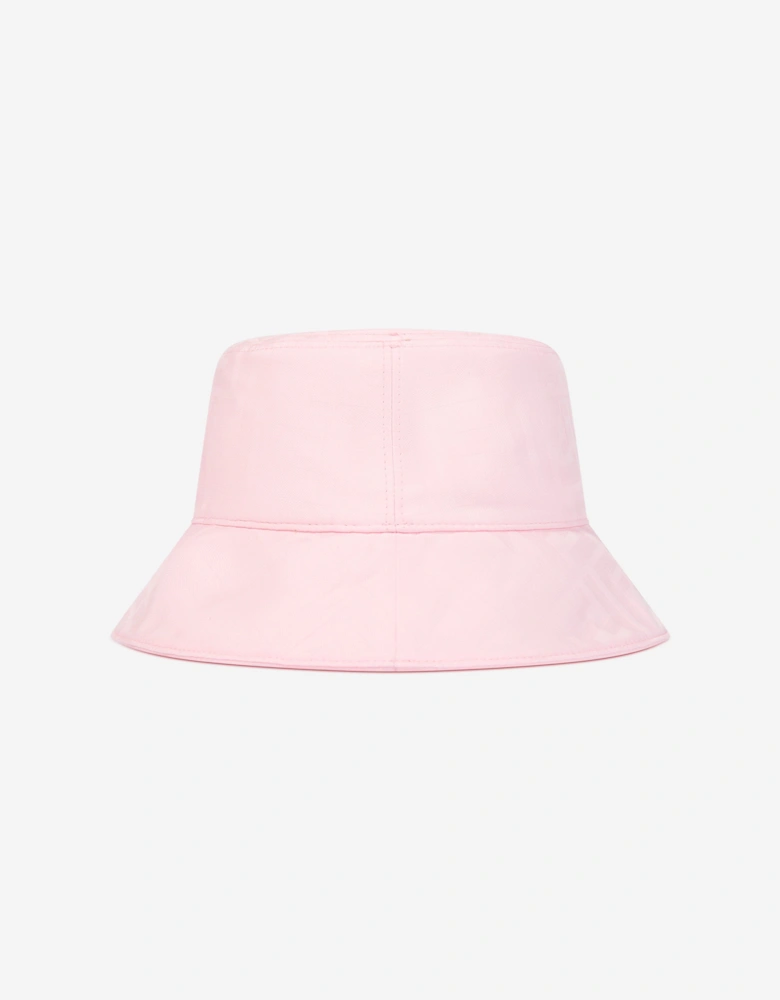 Girls FF Jaquard Logo Bucket Hat in Pink