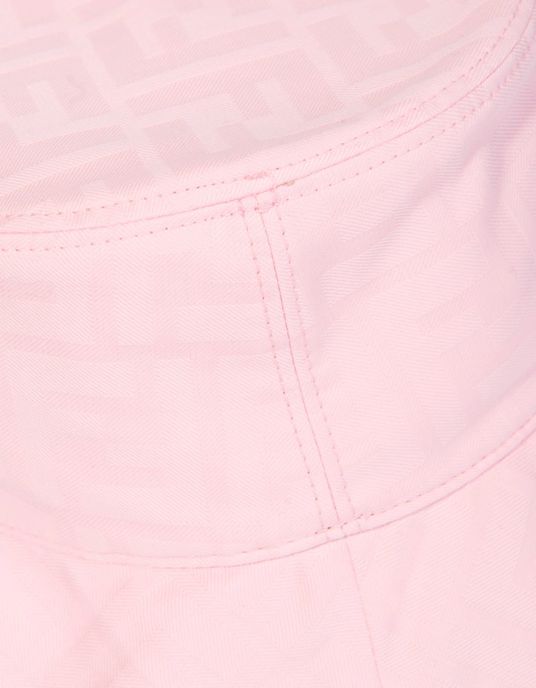 Girls FF Jaquard Logo Bucket Hat in Pink