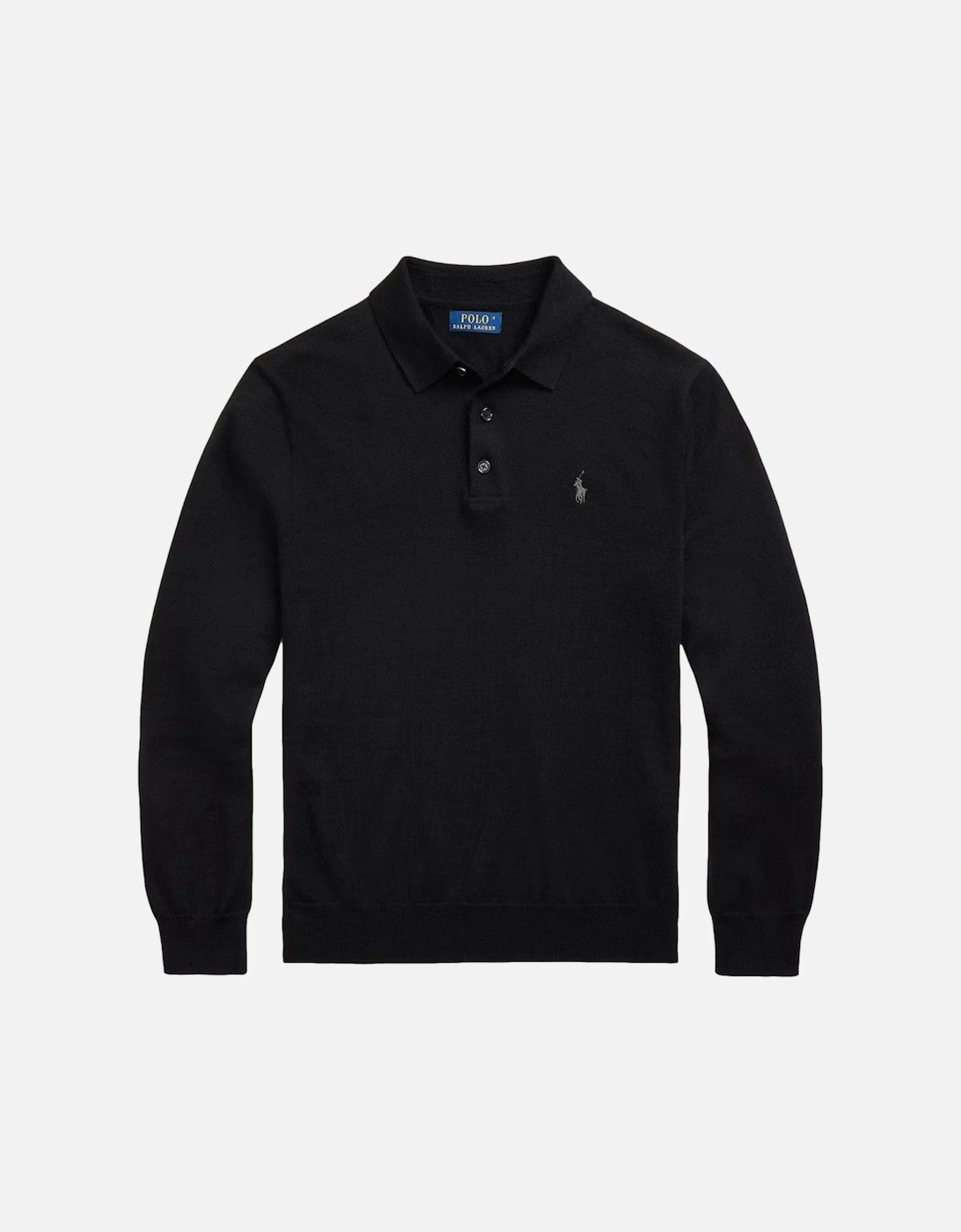 Merino Wool Sweater 002 Polo Black, 5 of 4