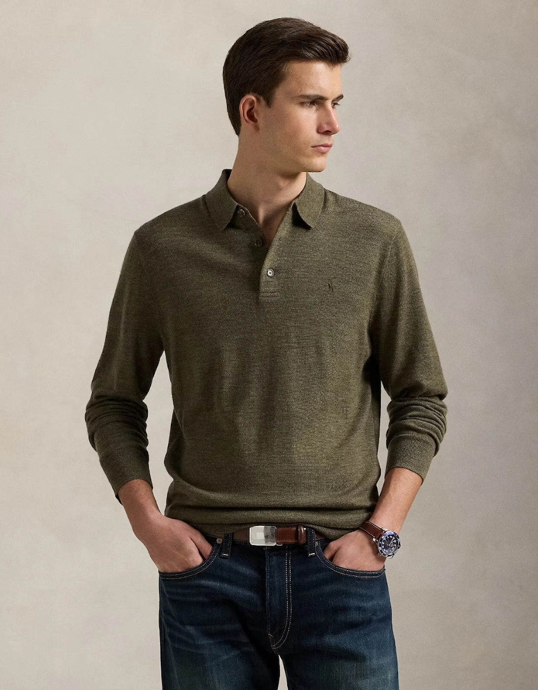 Merino Wool Sweater 005 Cargo Olive Heather