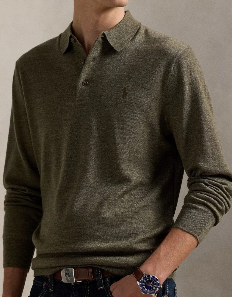 Merino Wool Sweater 005 Cargo Olive Heather