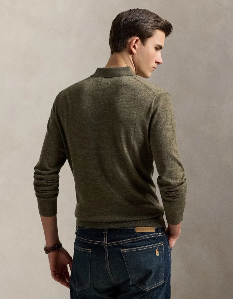 Merino Wool Sweater 005 Cargo Olive Heather