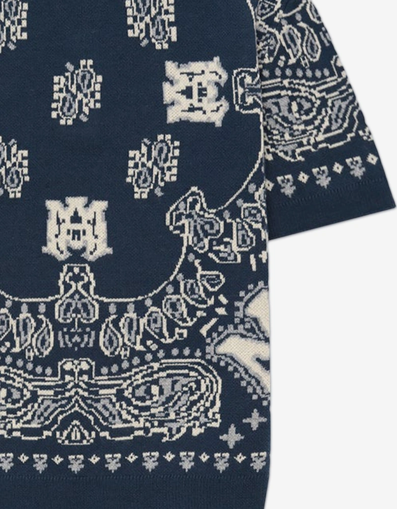 Boys Bandana Polo Shirt in Navy