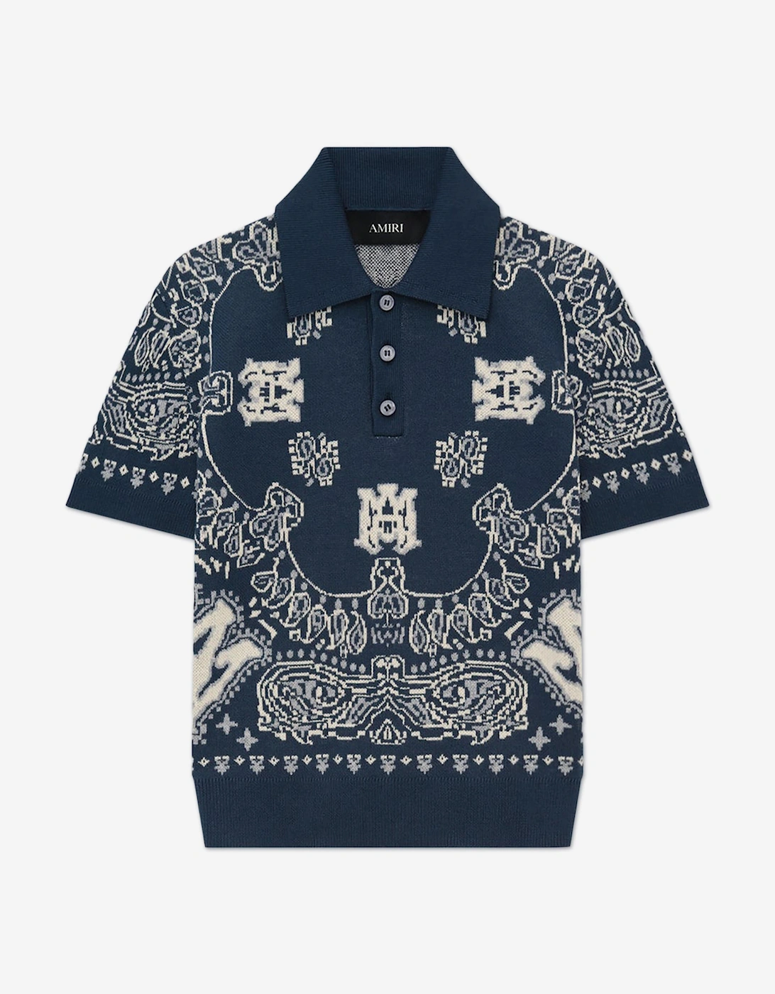 Boys Bandana Polo Shirt in Navy, 5 of 4