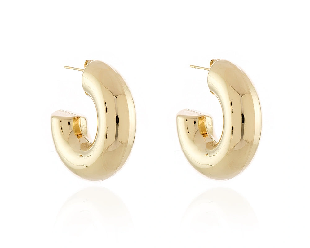 Cachet London Women's Gold Deliz Hoop Earrings 3Cm