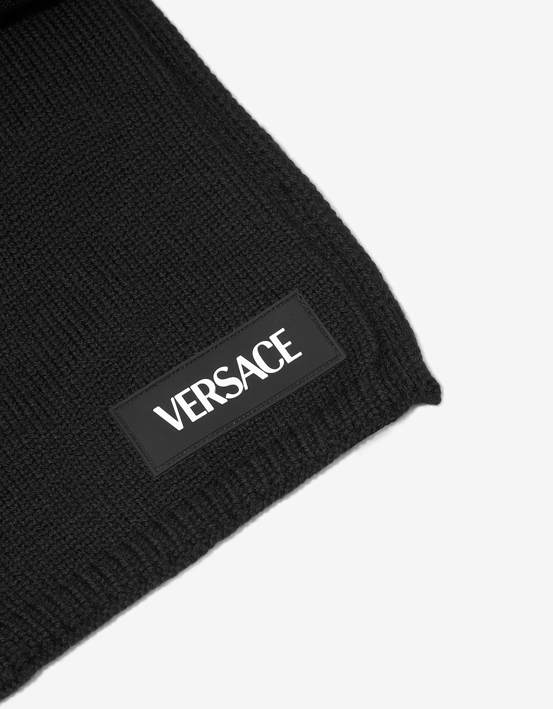 Kids Patch Logo Scarf in Black