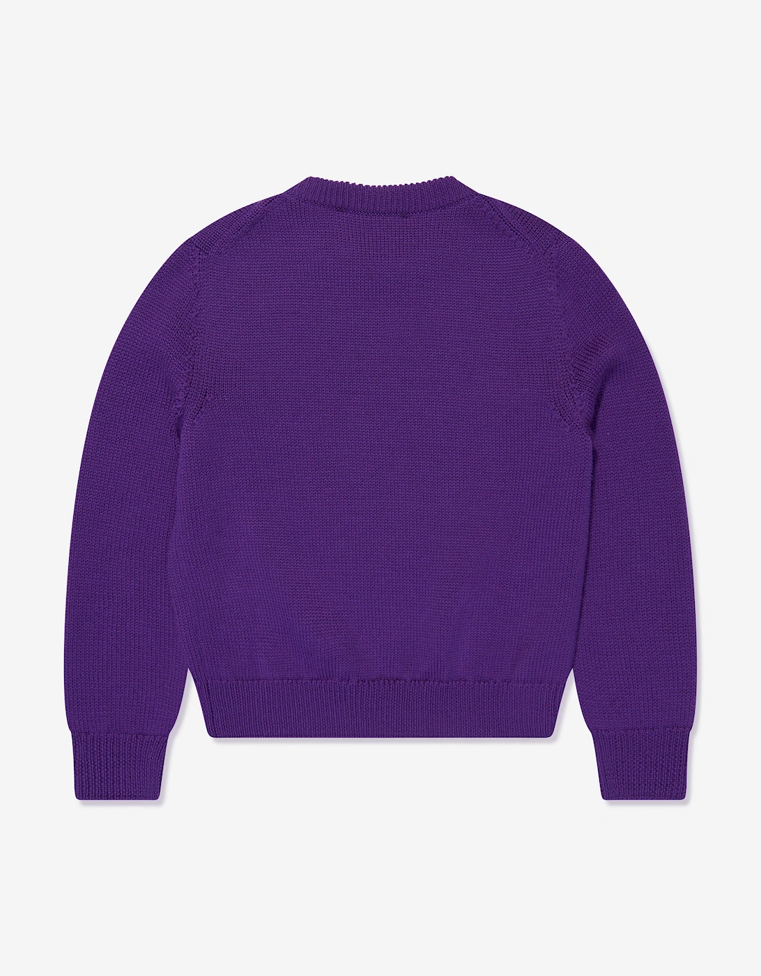 Girls Wool Logo Jumper in Purple