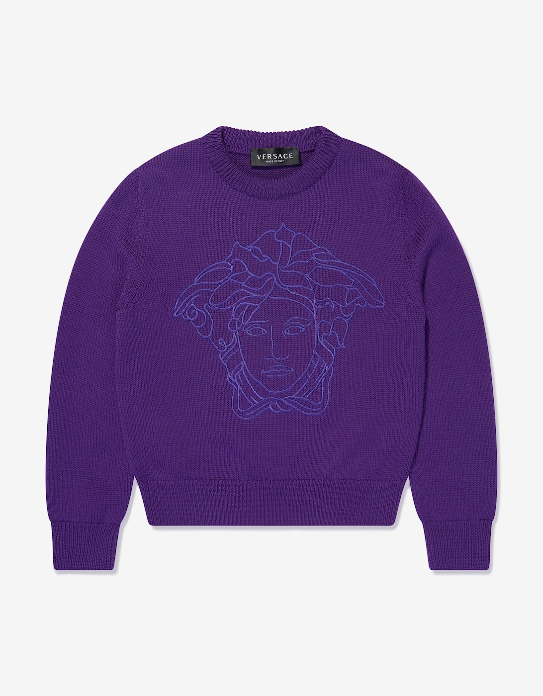 Girls Wool Logo Jumper in Purple, 5 of 4