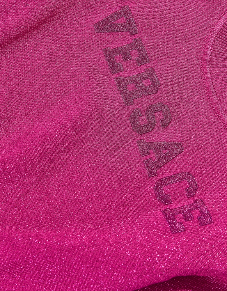 Girls Logo Knitted Sweater in Pink
