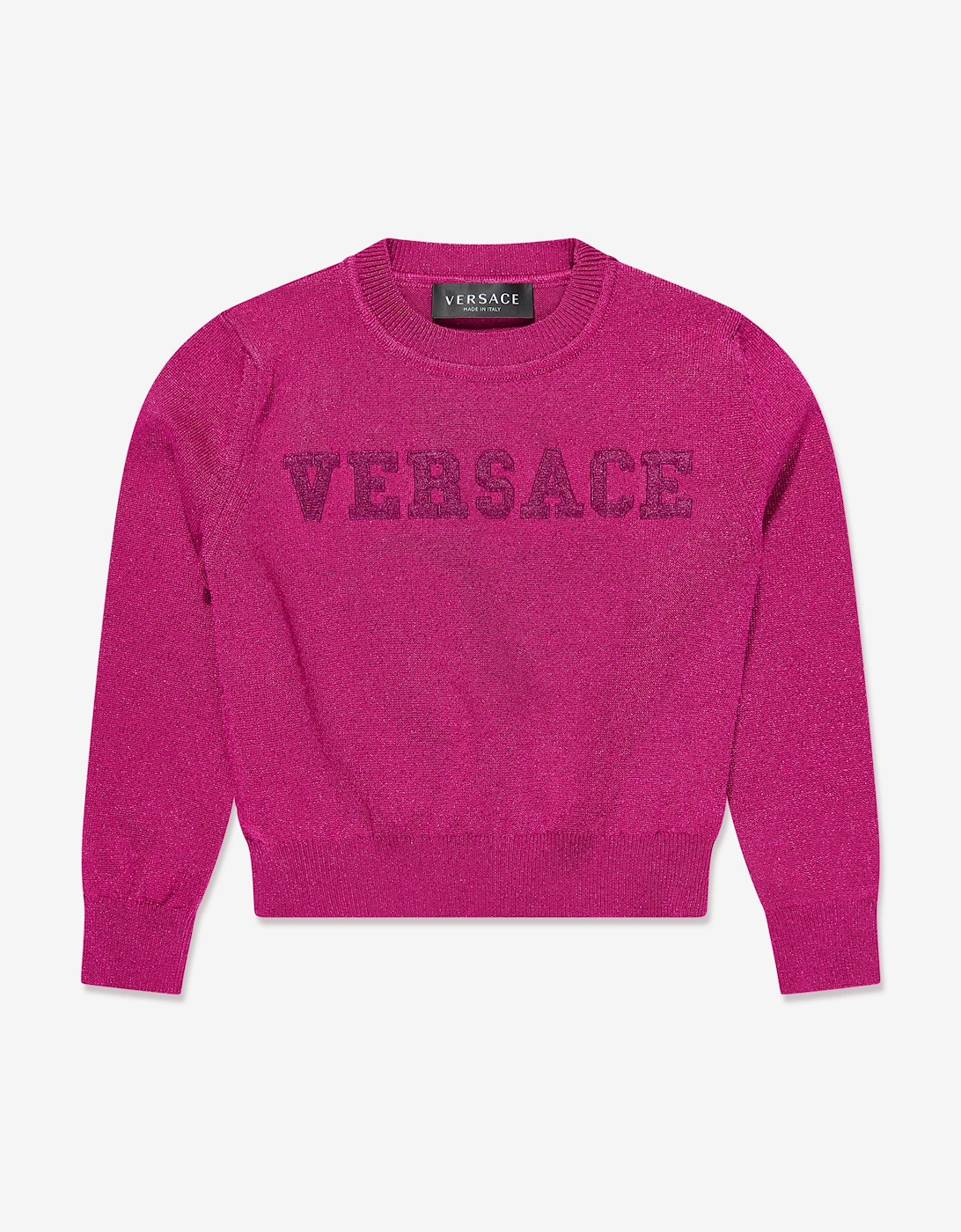 Girls Logo Knitted Sweater in Pink, 5 of 4