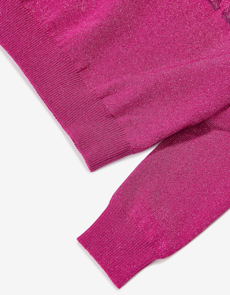 Girls Logo Knitted Sweater in Pink