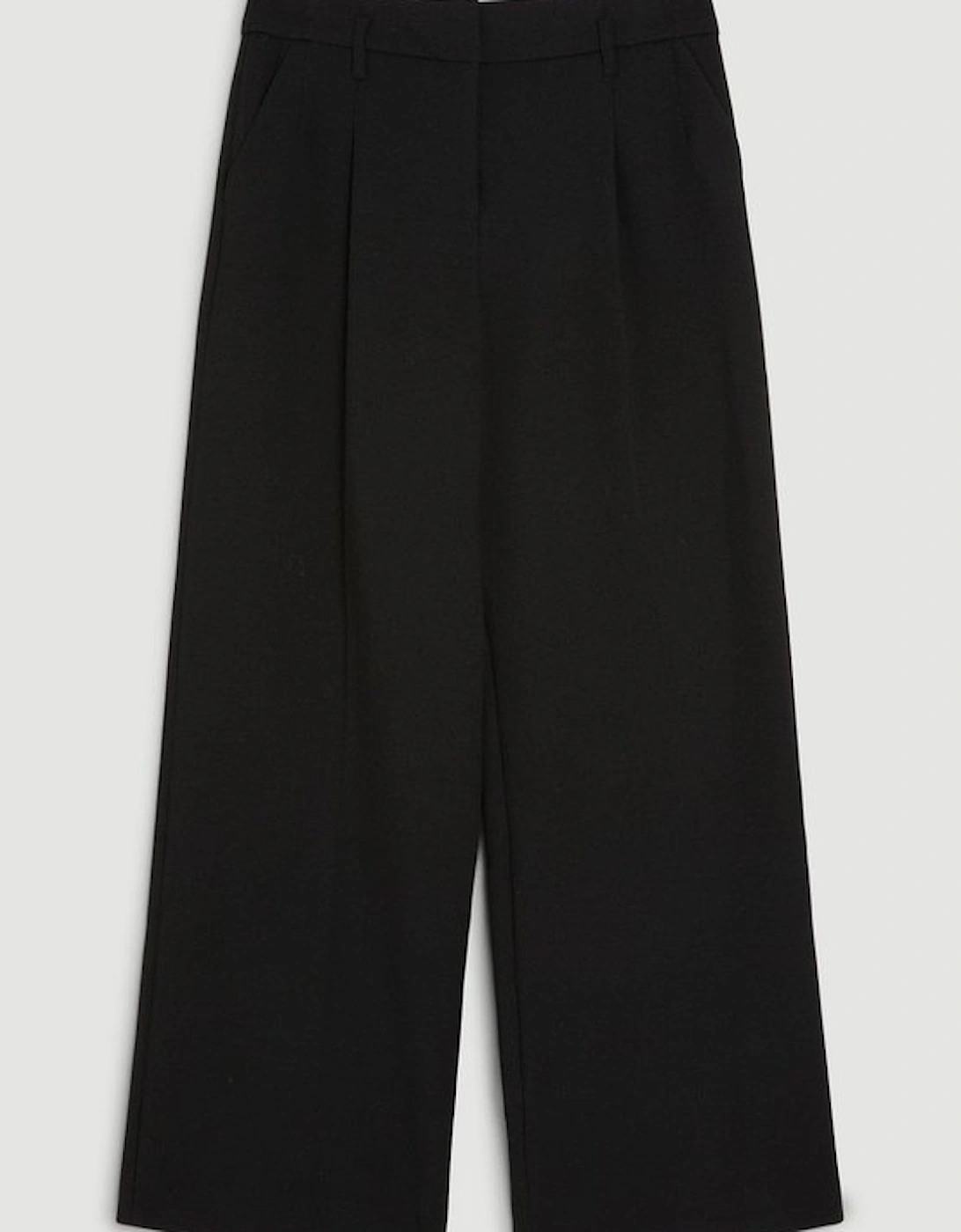 Tailored Compact Stretch Corset Waist Wide Leg Trousers