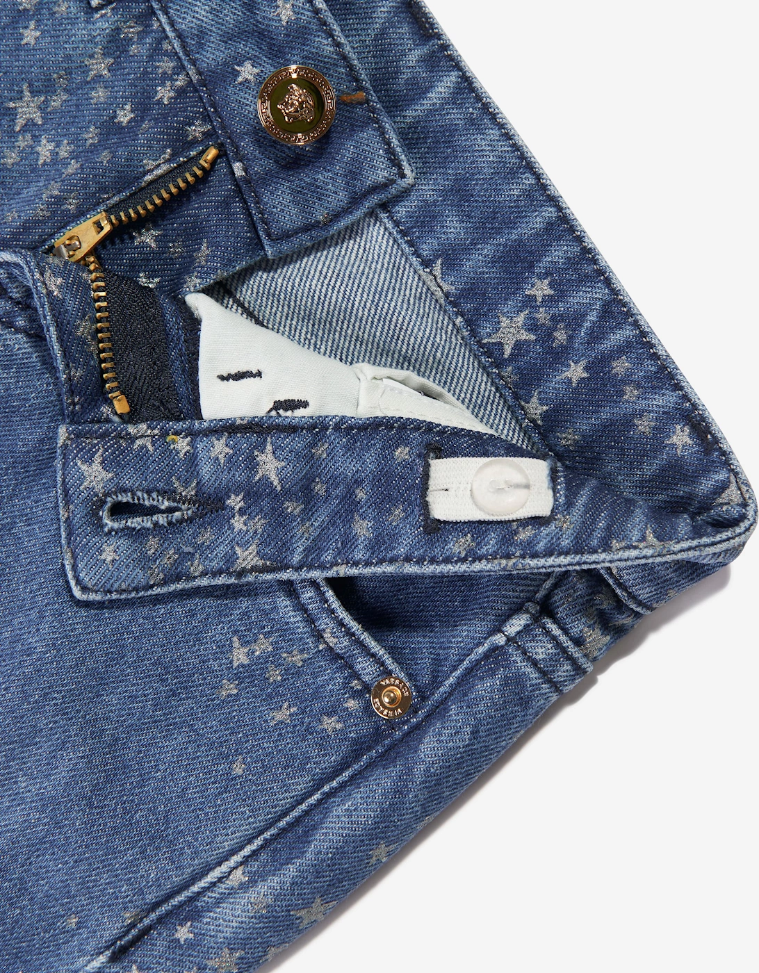 Girls Flared Glitter Jeans in Blue