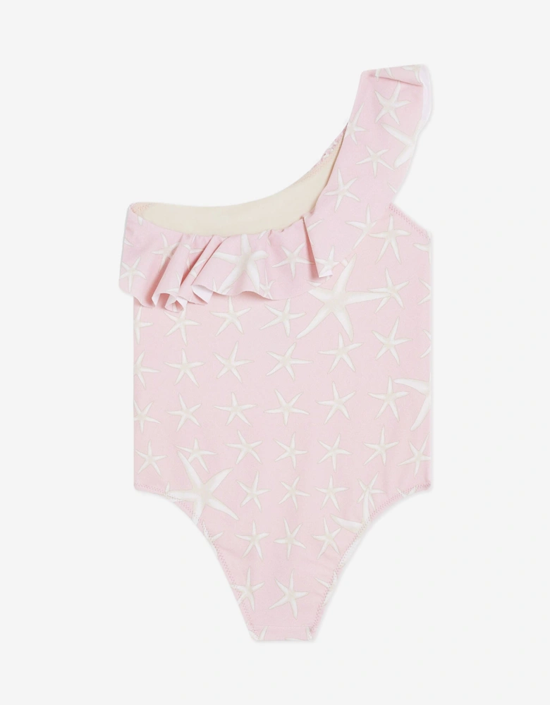 Girls Starfish Logo Swimsuit in Pink