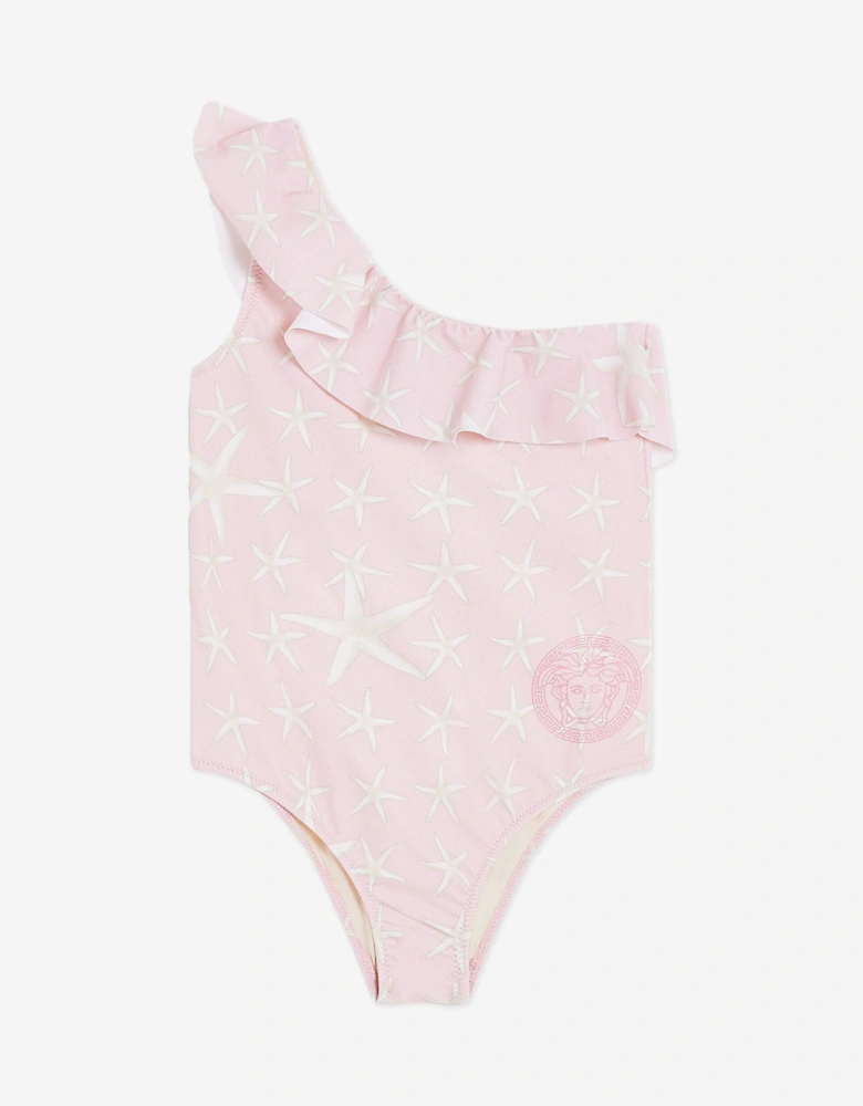 Girls Starfish Logo Swimsuit in Pink