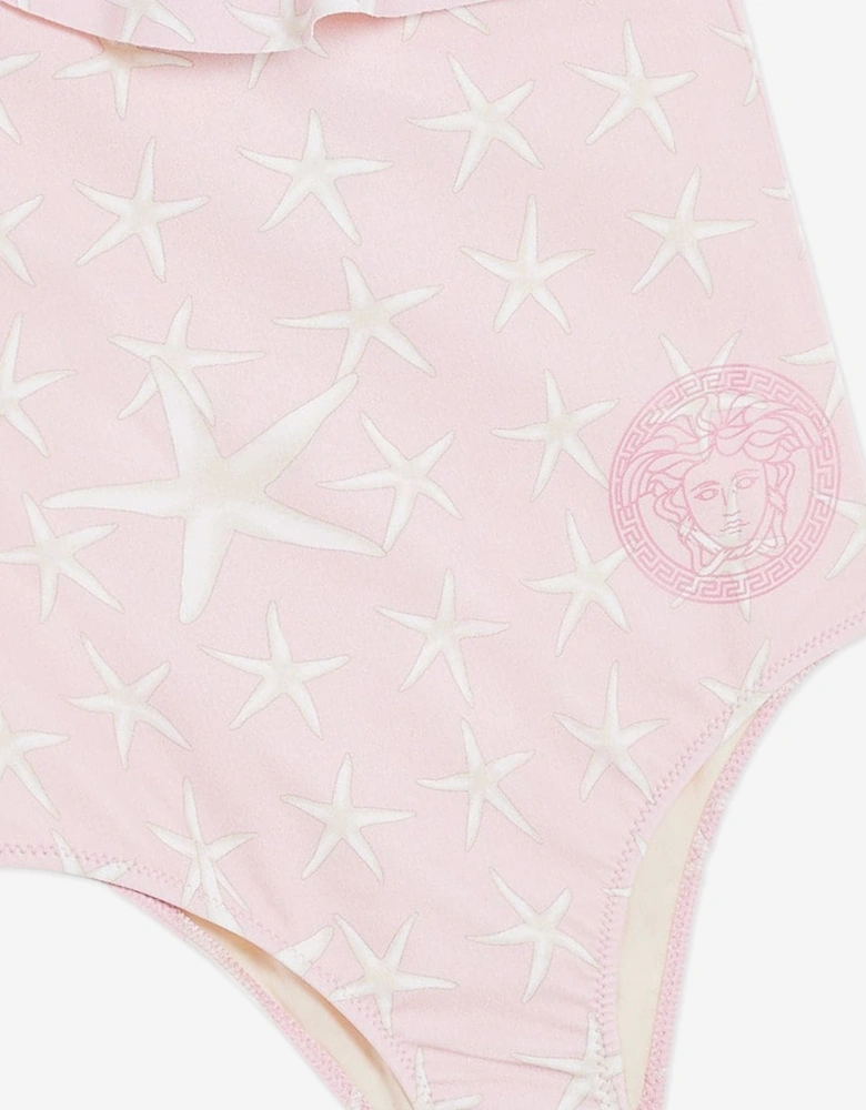 Girls Starfish Logo Swimsuit in Pink