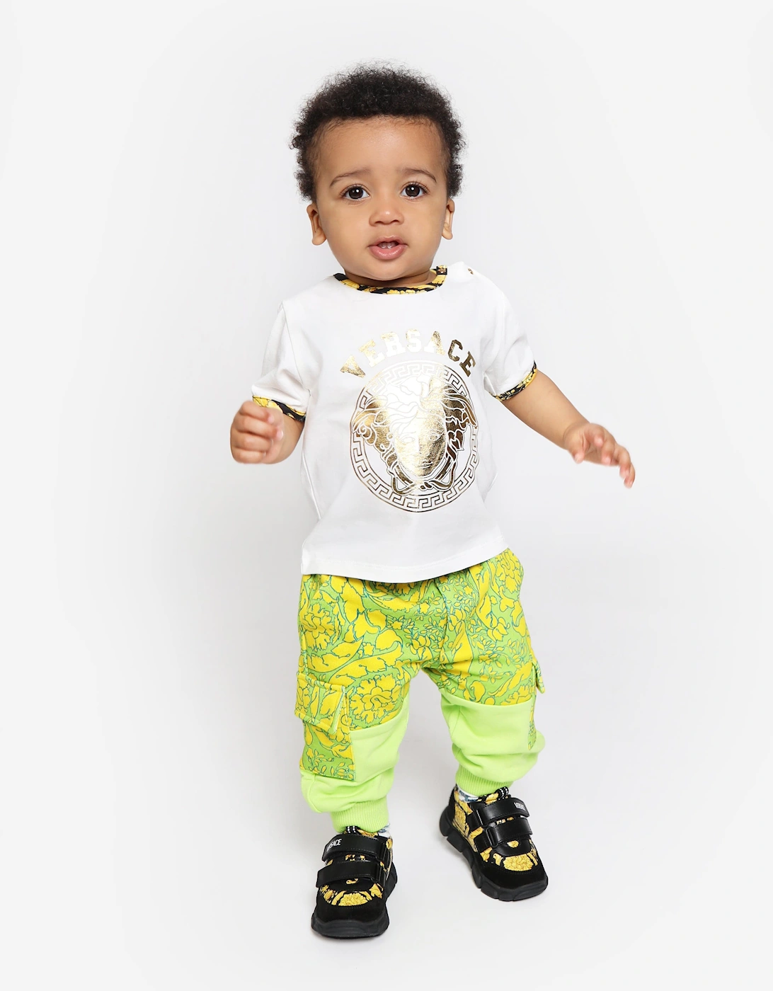 Baby Boys Barocco Joggers in Green