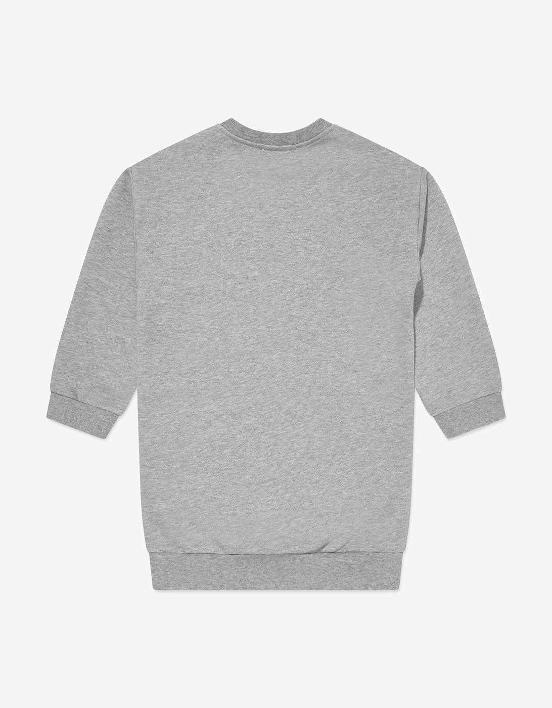 Girls Diamante Logo Sweater Dress in Grey