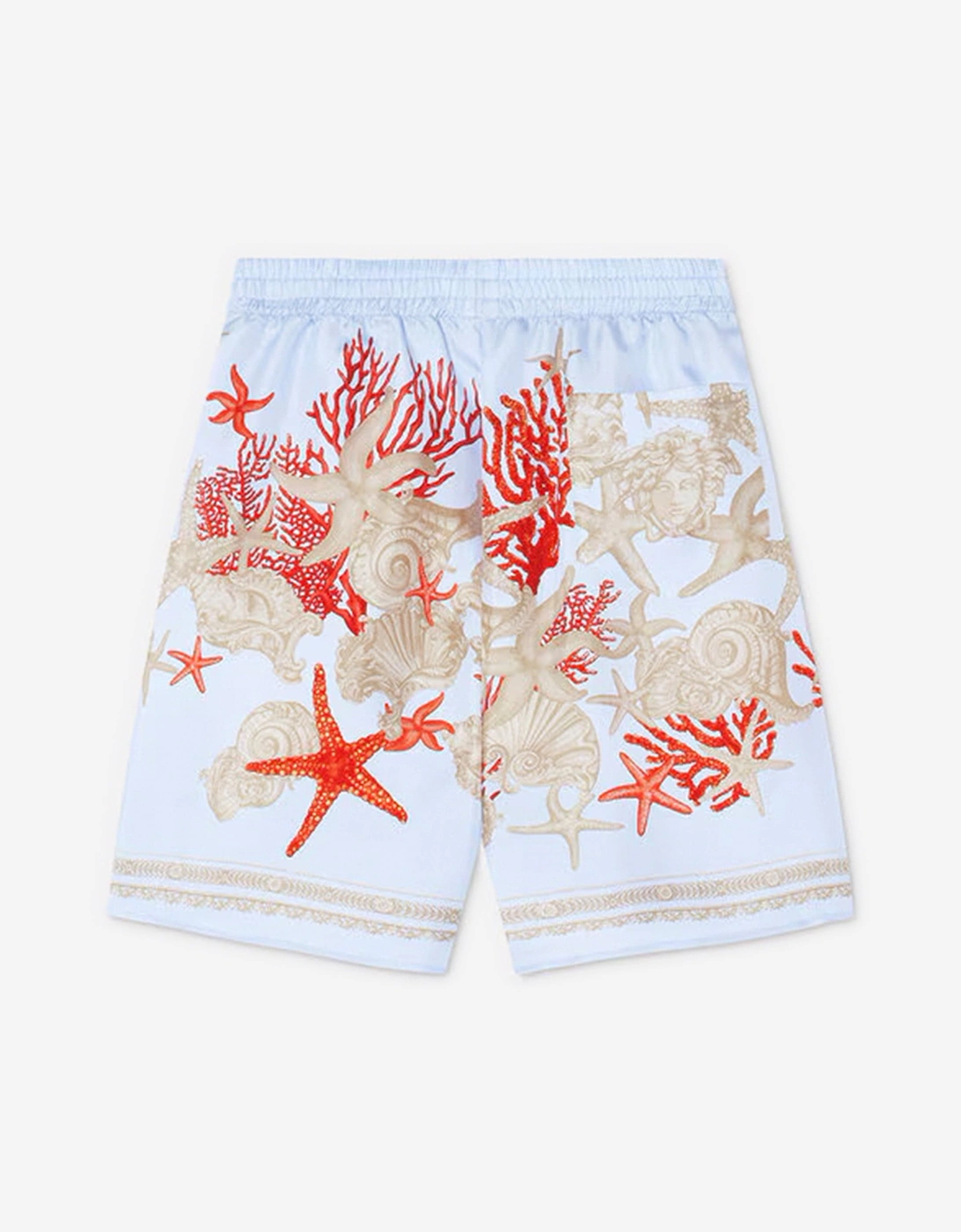 Boys Silk Barocco De La Mer Shorts in Blue