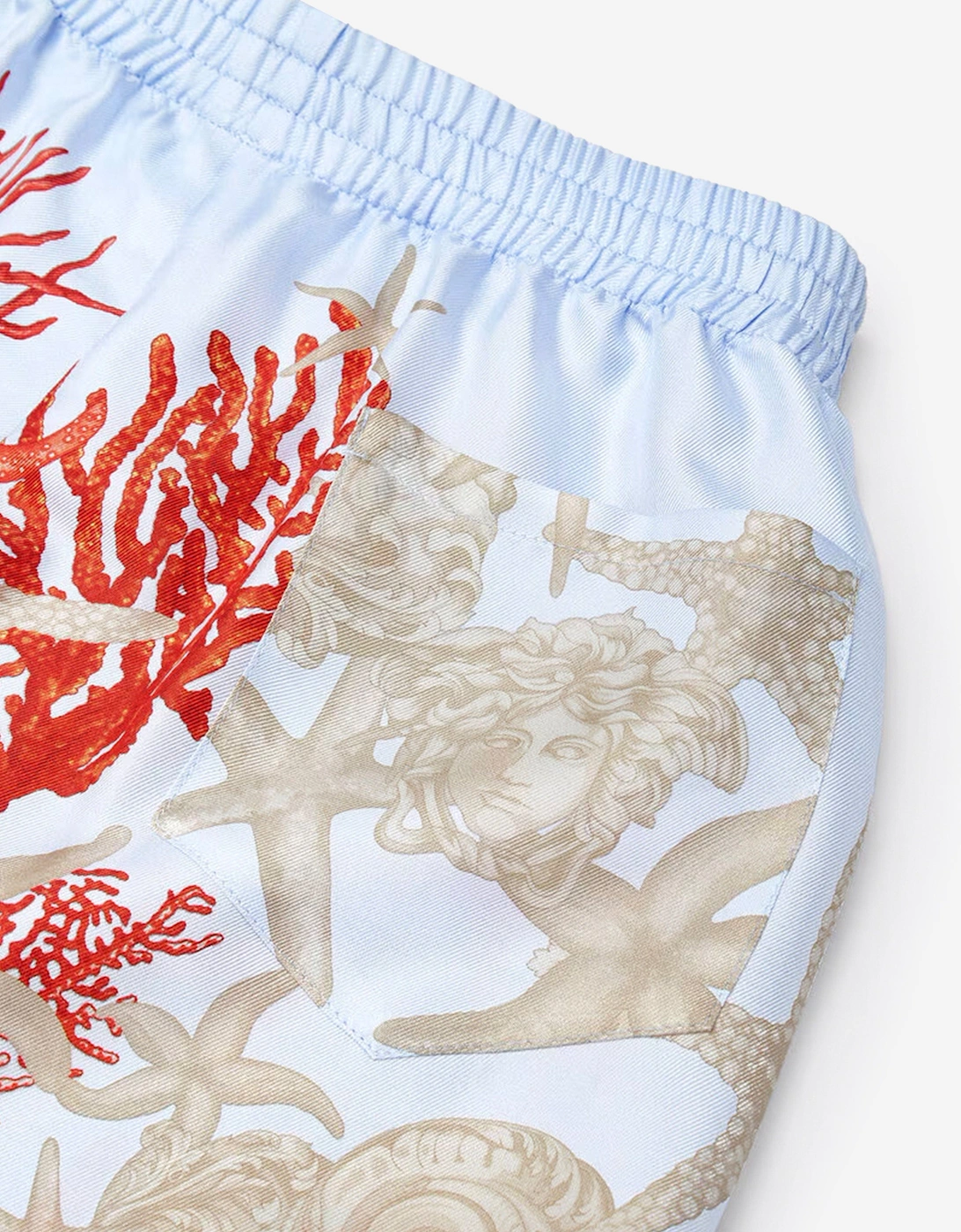 Boys Silk Barocco De La Mer Shorts in Blue