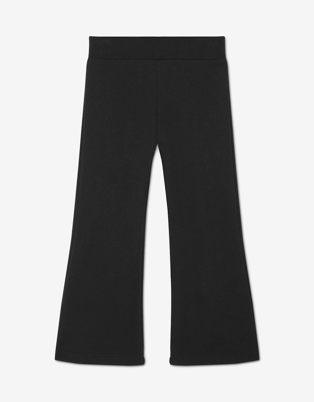 Girls Flared Logo Joggers in Black