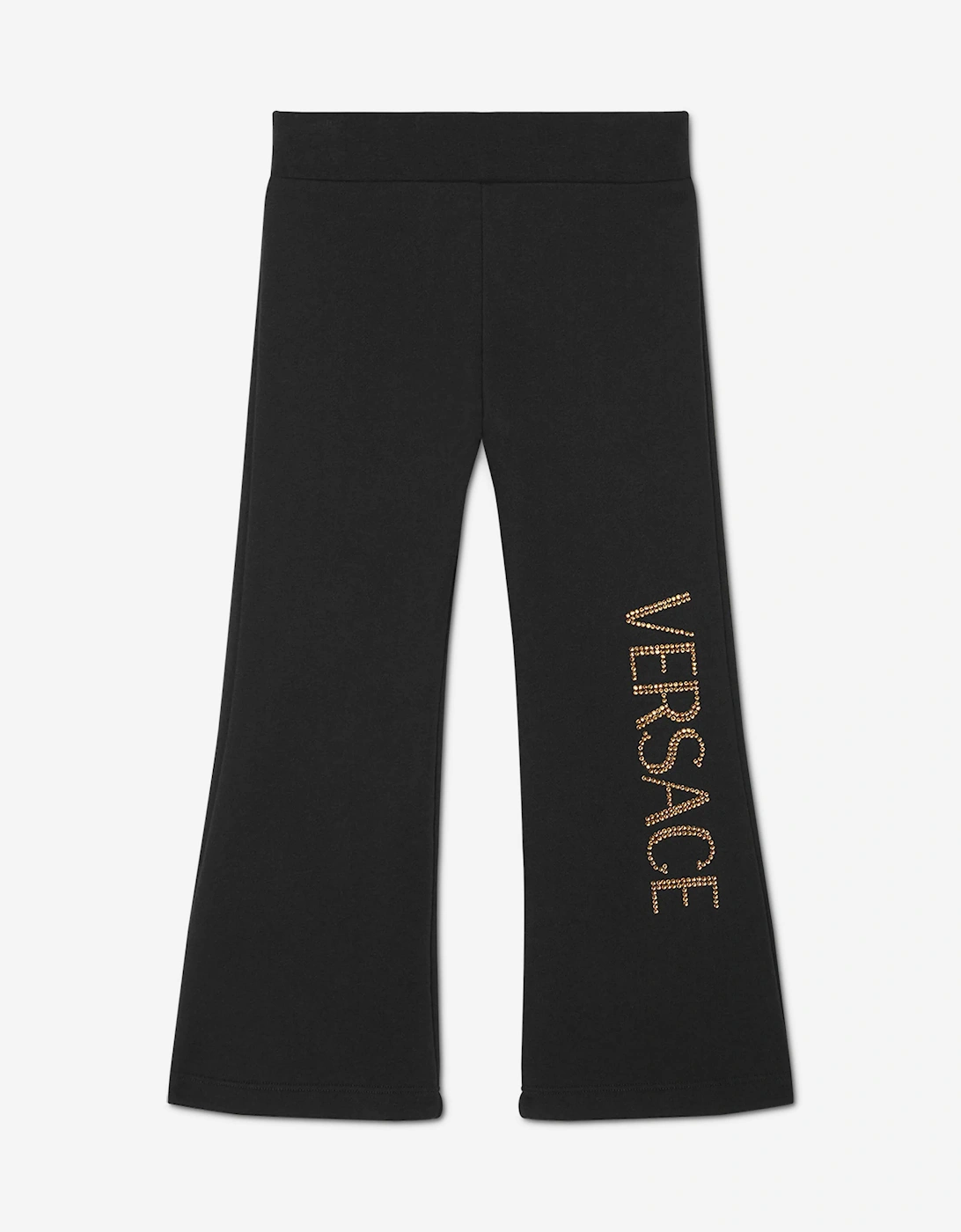 Girls Flared Logo Joggers in Black, 5 of 4