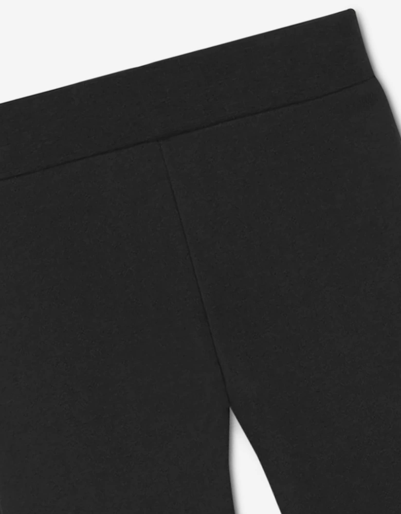 Girls Flared Logo Joggers in Black