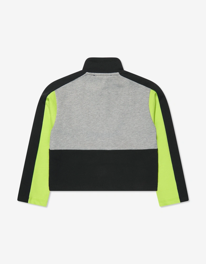 Boys Half Zip Sweatshirt in Grey