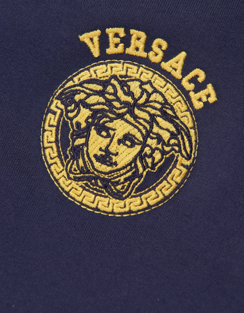 Boys Medusa Logo Hoodie in Navy