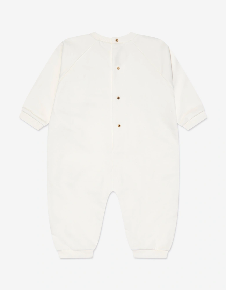 Baby Medusa Logo Romper in White