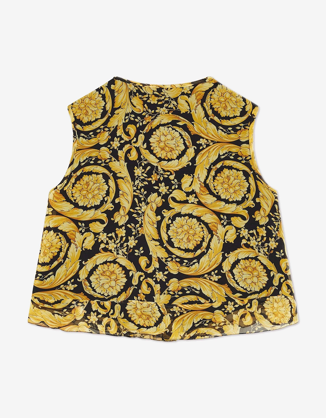 Girls Silk Barocco Georgette Blouse in Gold