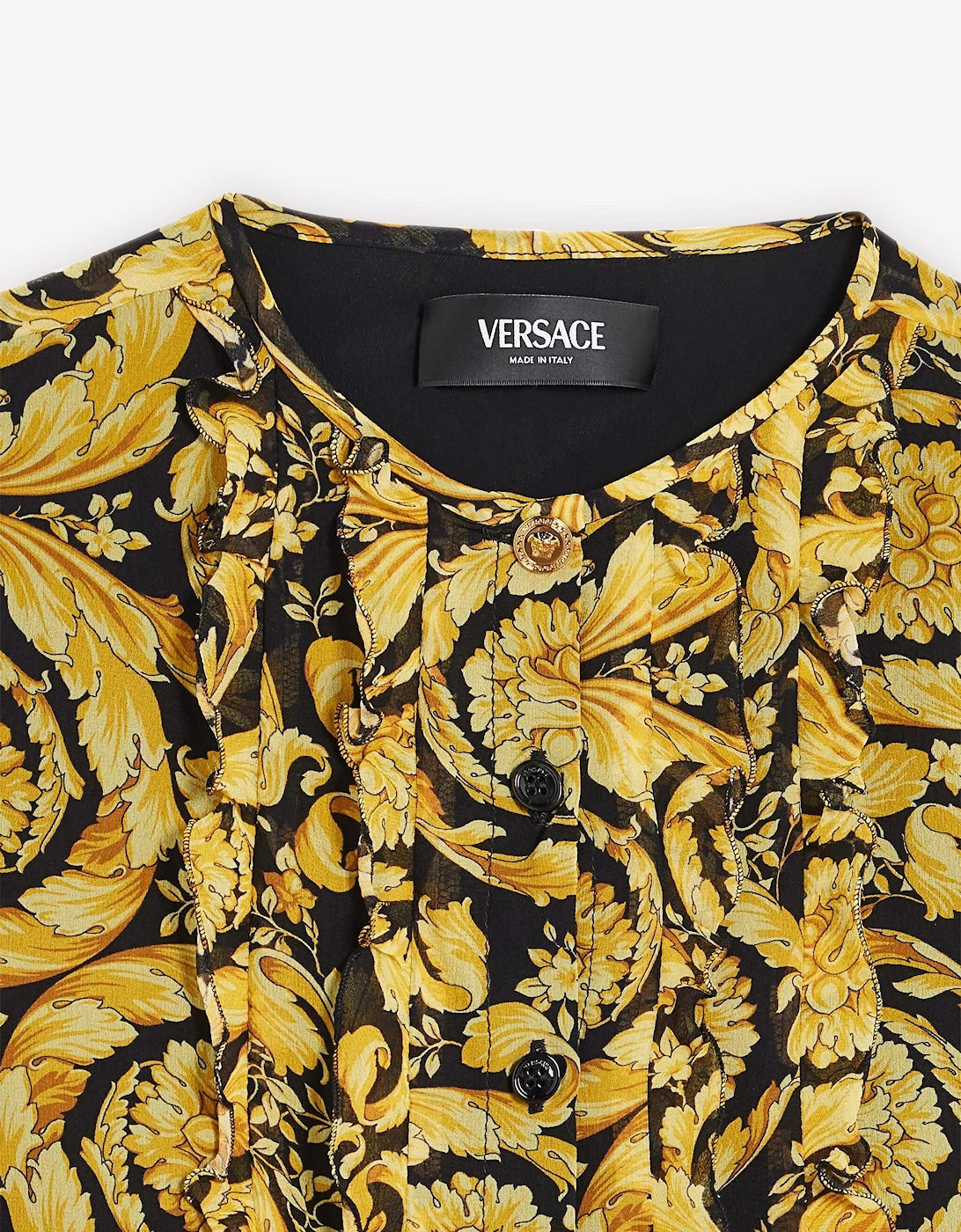 Girls Silk Barocco Georgette Blouse in Gold