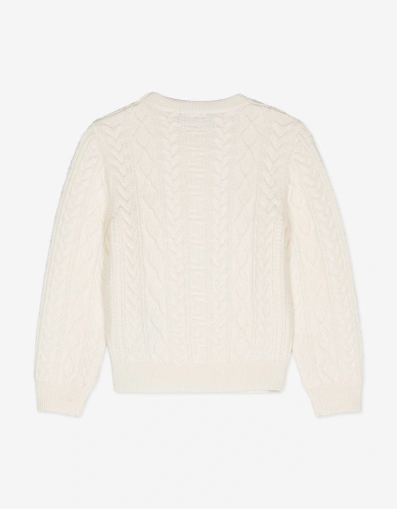 Kids Cable Knit Jumper in Ivory