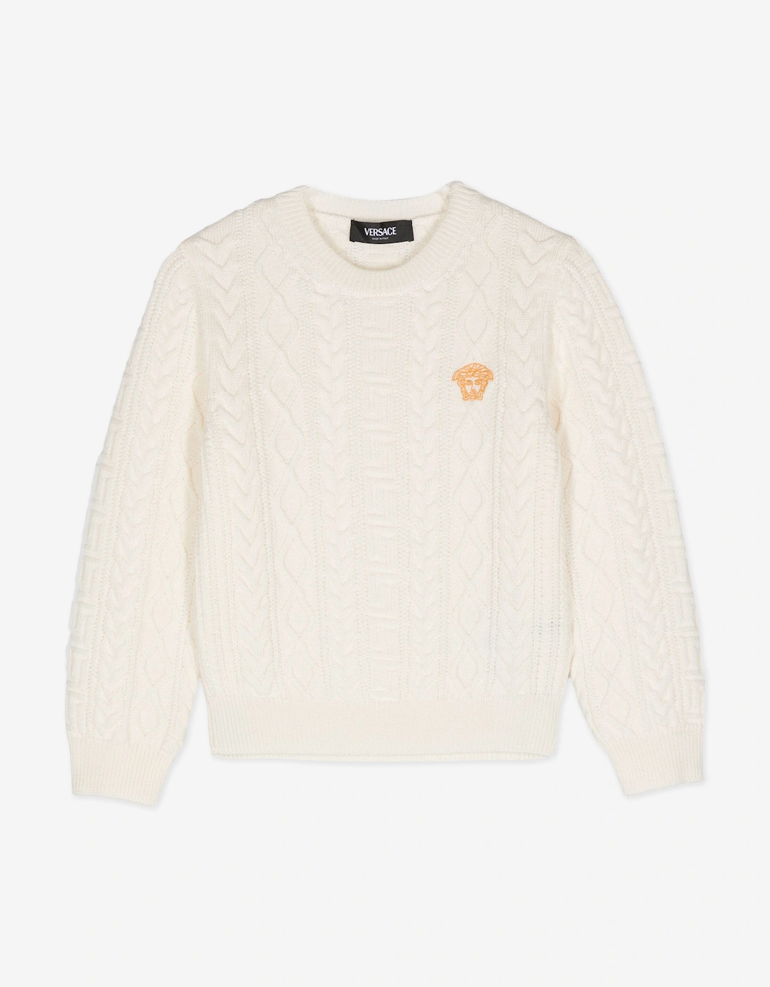 Kids Cable Knit Jumper in Ivory, 5 of 4