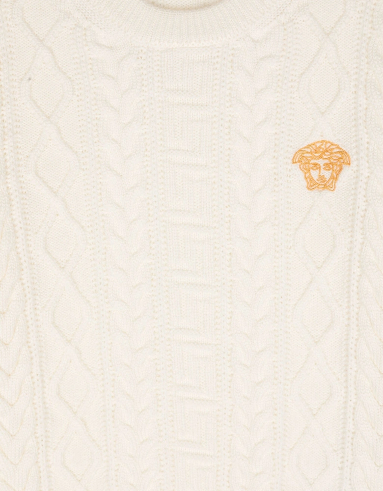 Kids Cable Knit Jumper in Ivory