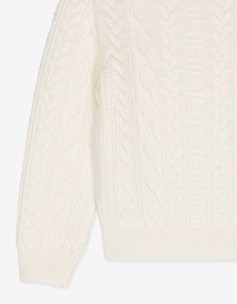 Kids Cable Knit Jumper in Ivory